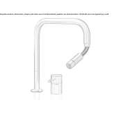 Countertop kitchen faucet made of stainless steel Honefoss