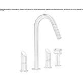 Countertop kitchen faucet made of stainless steel with a pull-out spout Plumelec