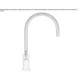 Countertop kitchen faucet made of stainless steel Briona