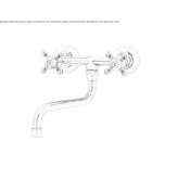 Two-hole wall-mounted kitchen faucet Shilla