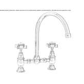 Two-hole countertop kitchen faucet with a swivel spout Retinne