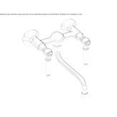 Two-hole wall-mounted kitchen faucet Ancone