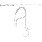 Single-lever kitchen faucet with pull-out spout Combes