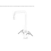 1-hole countertop kitchen faucet Mantinos