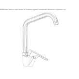 1-hole countertop kitchen faucet with a swivel spout Muzillac