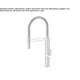 Kitchen faucet in chrome-plated brass with pull-out spout Lorient