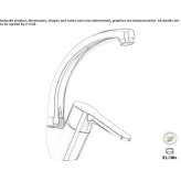Countertop kitchen faucet with a swivel spout Loury