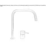 Countertop kitchen faucet made of stainless steel Honefoss