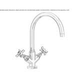 1-hole countertop kitchen faucet with a swivel spout Sosno