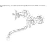 Two-hole wall-mounted kitchen faucet with swivel spout Lyford