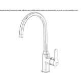 Single-lever kitchen faucet with swivel spout Bozkurt