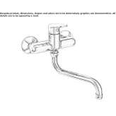 Wall-mounted kitchen faucet with swivel spout Schieren