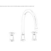 3-hole countertop kitchen faucet Zemmer