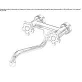 Two-hole wall-mounted kitchen faucet with swivel spout Leves