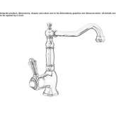 Countertop kitchen faucet with one handle Loche