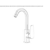 Countertop kitchen faucet with a swivel spout Muzillac