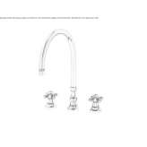 3-hole countertop kitchen faucet Shilla