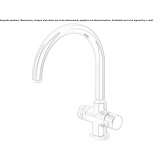 Countertop kitchen faucet with a swivel spout Akaa