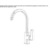 Single-lever kitchen faucet with swivel spout Lacanau