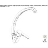 Countertop kitchen faucet with one handle Loury