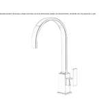Countertop kitchen faucet with a swivel spout Sarandi