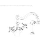 1-hole countertop kitchen faucet with spray Shilla