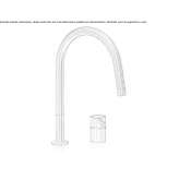 Stainless steel kitchen faucet with pull-out spout Honefoss