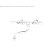 Two-hole wall-mounted kitchen faucet Oulins