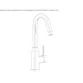 Kitchen faucet on the countertop Salida