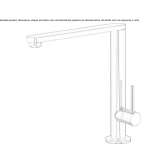 Single-lever countertop kitchen faucet with a swivel spout Passons