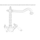 1-hole countertop kitchen faucet with a swivel spout Slavnoye