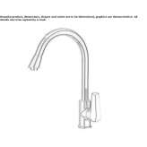 Single-lever kitchen faucet with swivel spout Lacanau