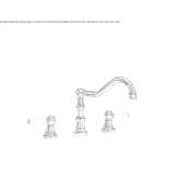3-hole countertop kitchen faucet Tepehan