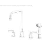 Kitchen faucet with pull-out spout and single rosettes Gora