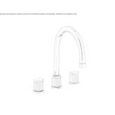 3-hole countertop kitchen faucet Pettineo