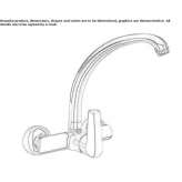 Single-lever kitchen faucet with swivel spout Lacanau
