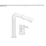 2-hole kitchen faucet with pull-out spout Amble