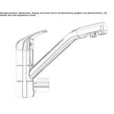 Countertop kitchen faucet with a swivel spout Tomochic