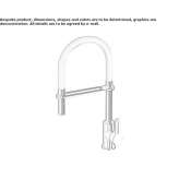 Kitchen faucet in chrome-plated brass with pull-out spout Lorient