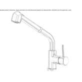 Countertop kitchen faucet with a single handle and pull-out spout Passons