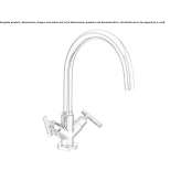 1-hole countertop kitchen faucet with a swivel spout Icard