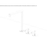 3-hole countertop kitchen tap with swivel spout Cimelice