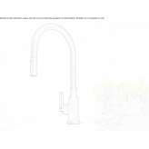 Brass kitchen faucet with pull-out spout Portland