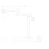 Brass kitchen faucet on the countertop Veruno