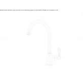 Brass kitchen faucet on the countertop Khodoriv