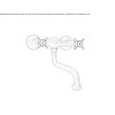 Two-hole kitchen faucet with a swivel spout Grantley