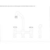 Brass kitchen faucet on the counter with a pull-out spout Veruno