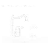 Brass kitchen faucet on the countertop Meclov