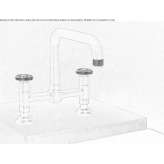 Bridge faucet on the countertop Veruno