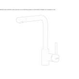 Countertop kitchen faucet with single handle and 1 hole Nyzy